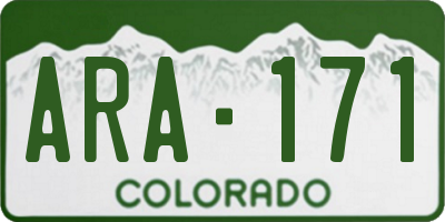 CO license plate ARA171