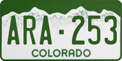 CO license plate ARA253