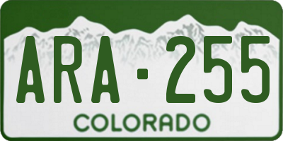 CO license plate ARA255