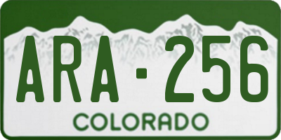CO license plate ARA256