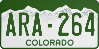 CO license plate ARA264