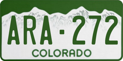 CO license plate ARA272