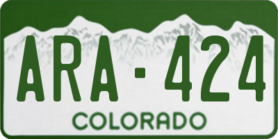 CO license plate ARA424