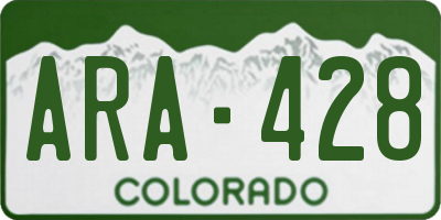 CO license plate ARA428