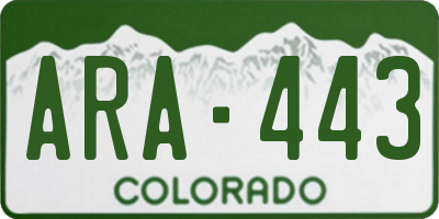 CO license plate ARA443