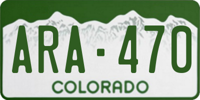 CO license plate ARA470
