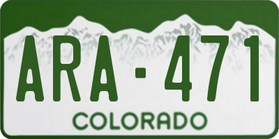 CO license plate ARA471