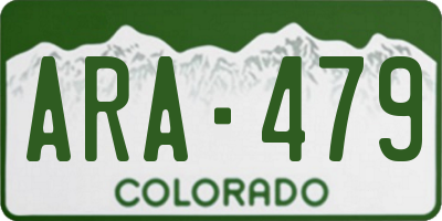 CO license plate ARA479