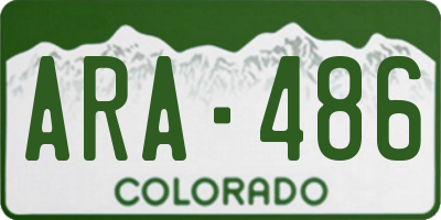 CO license plate ARA486