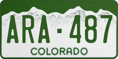 CO license plate ARA487