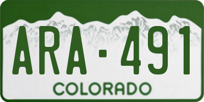 CO license plate ARA491