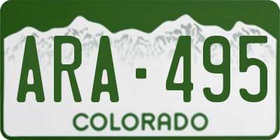 CO license plate ARA495