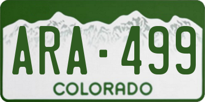 CO license plate ARA499