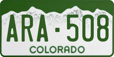 CO license plate ARA508