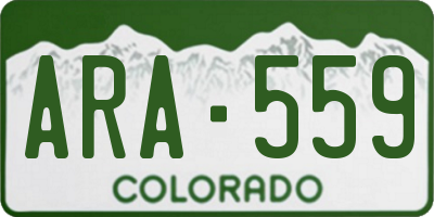 CO license plate ARA559