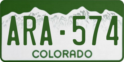 CO license plate ARA574