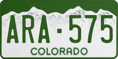 CO license plate ARA575