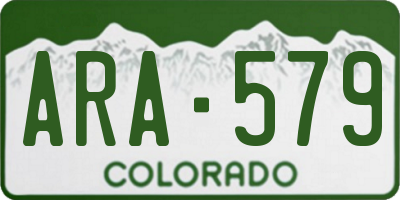 CO license plate ARA579