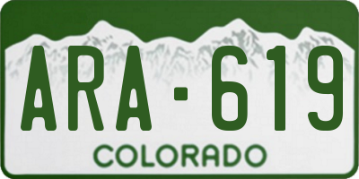 CO license plate ARA619