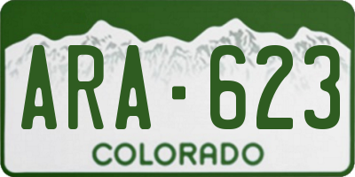 CO license plate ARA623