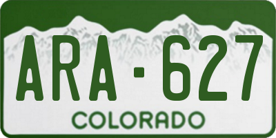 CO license plate ARA627