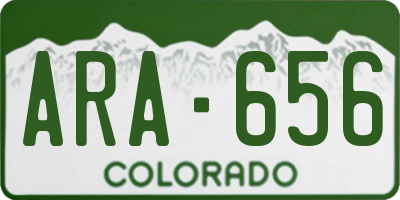 CO license plate ARA656