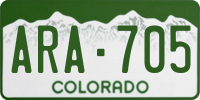CO license plate ARA705