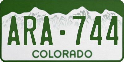 CO license plate ARA744