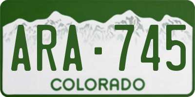 CO license plate ARA745