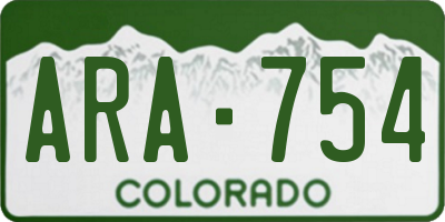 CO license plate ARA754