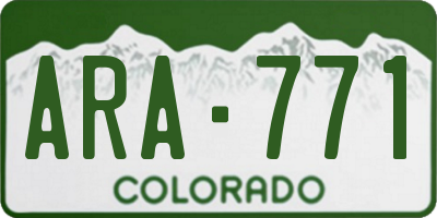 CO license plate ARA771