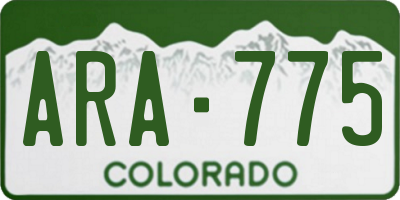 CO license plate ARA775