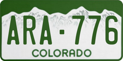 CO license plate ARA776