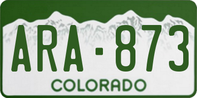 CO license plate ARA873