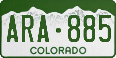 CO license plate ARA885