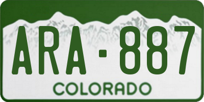 CO license plate ARA887