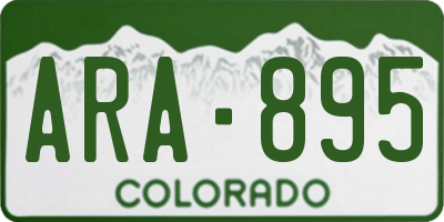 CO license plate ARA895