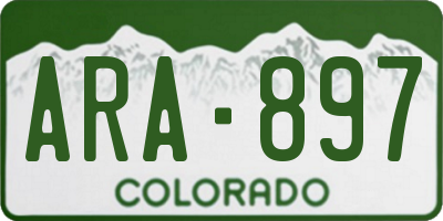 CO license plate ARA897