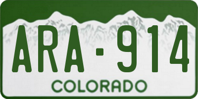 CO license plate ARA914