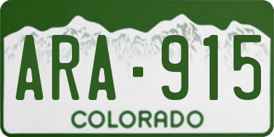 CO license plate ARA915