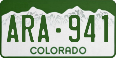 CO license plate ARA941