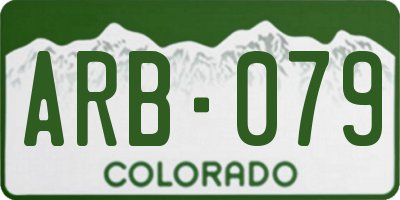 CO license plate ARB079