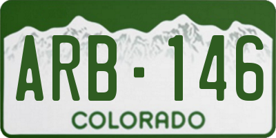 CO license plate ARB146