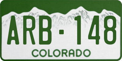 CO license plate ARB148