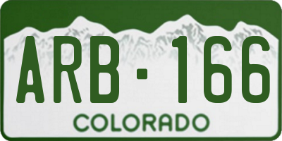 CO license plate ARB166
