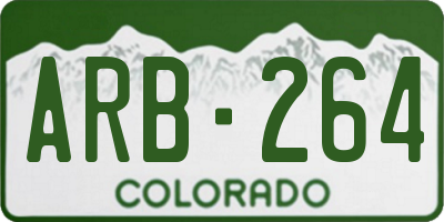 CO license plate ARB264