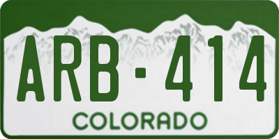 CO license plate ARB414