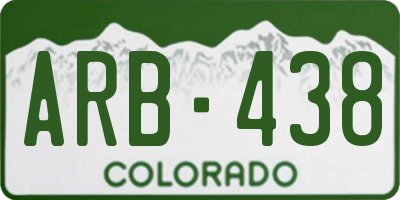 CO license plate ARB438