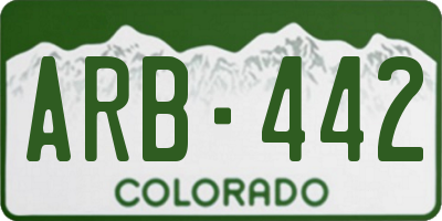 CO license plate ARB442
