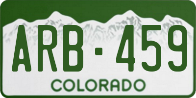 CO license plate ARB459
